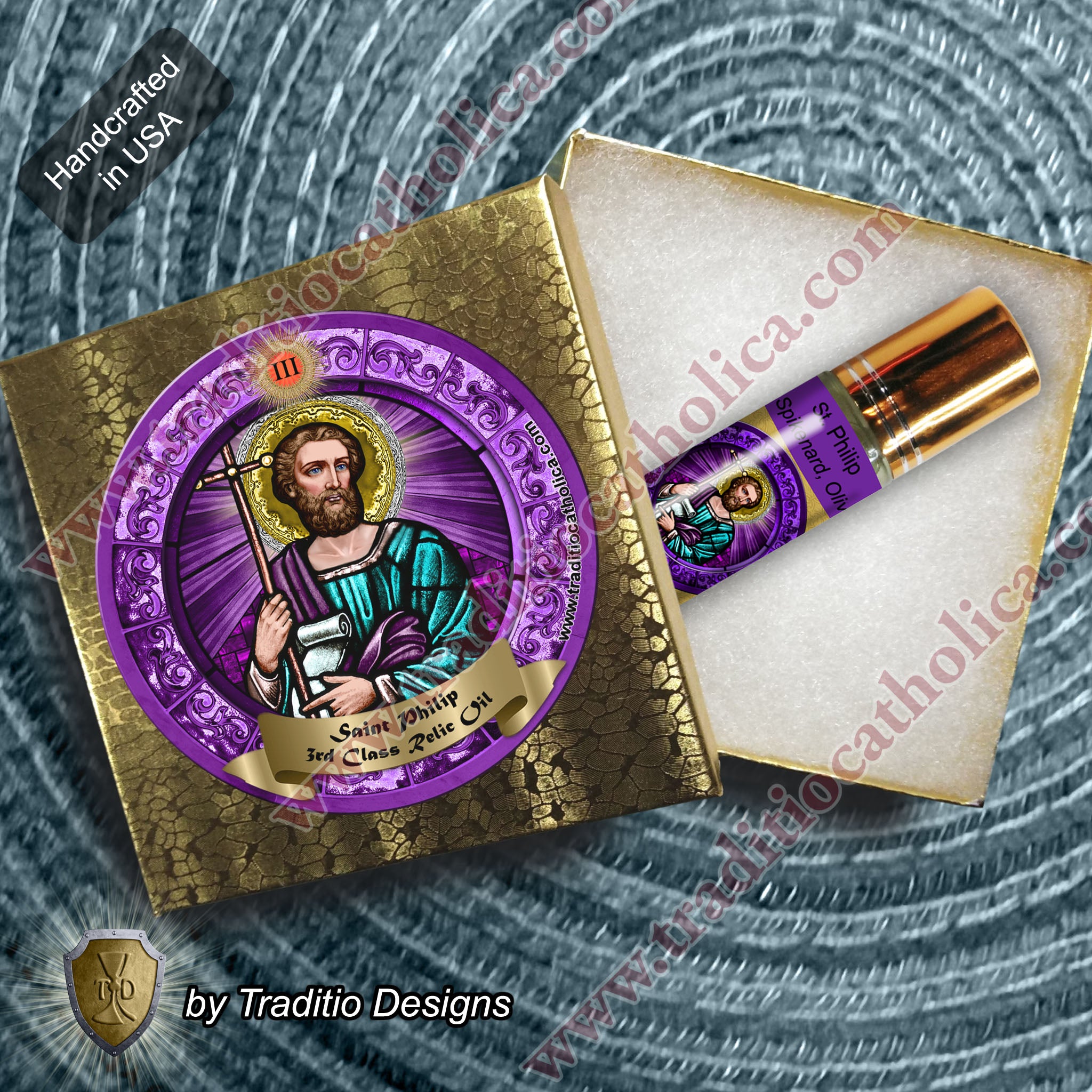 St. Philip the Apostle Relic Anointing Oil | Snake Bites, Blindness & Ankle Injury | Oil or Card Set