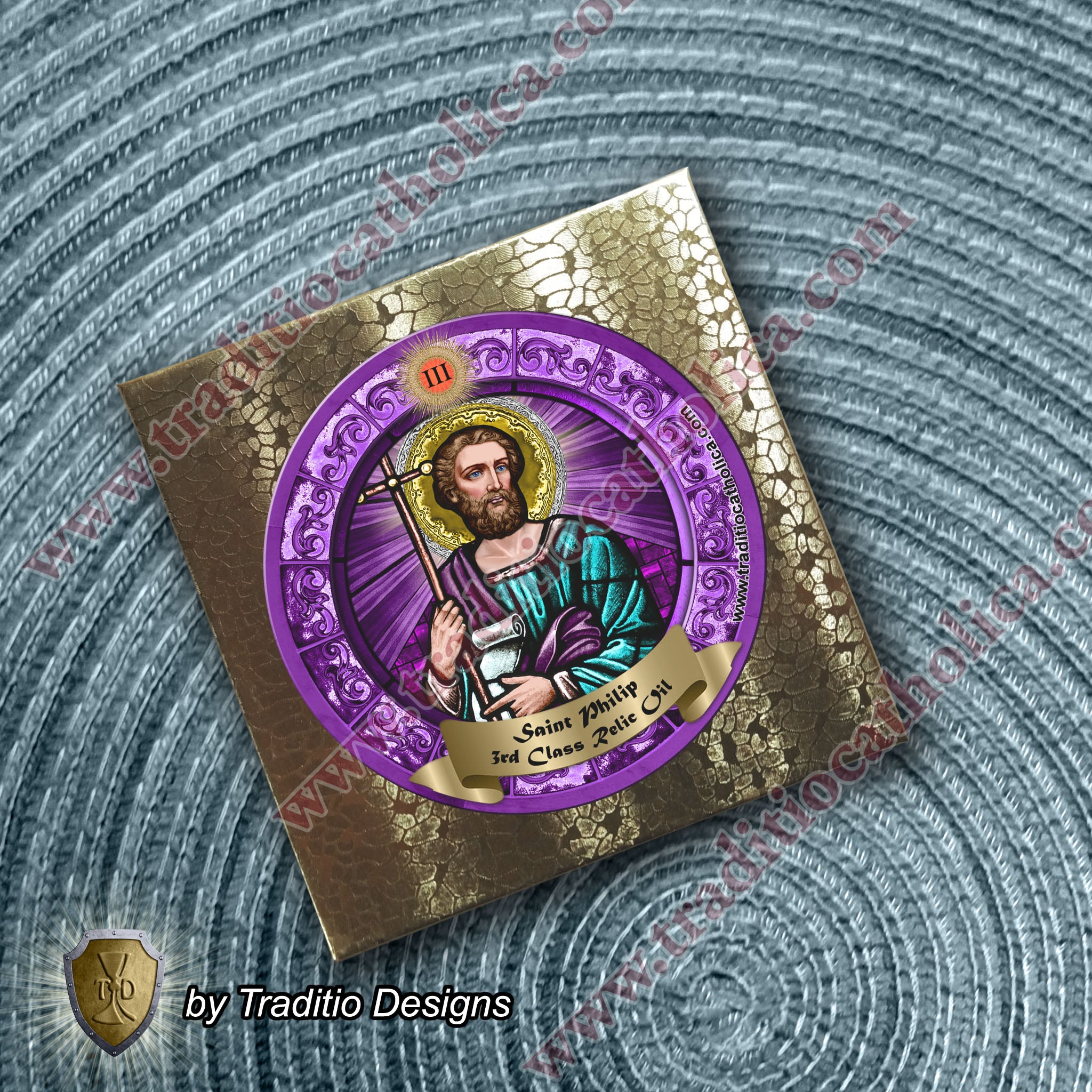 St. Philip the Apostle Relic Anointing Oil | Snake Bites, Blindness & Ankle Injury | Oil or Card Set