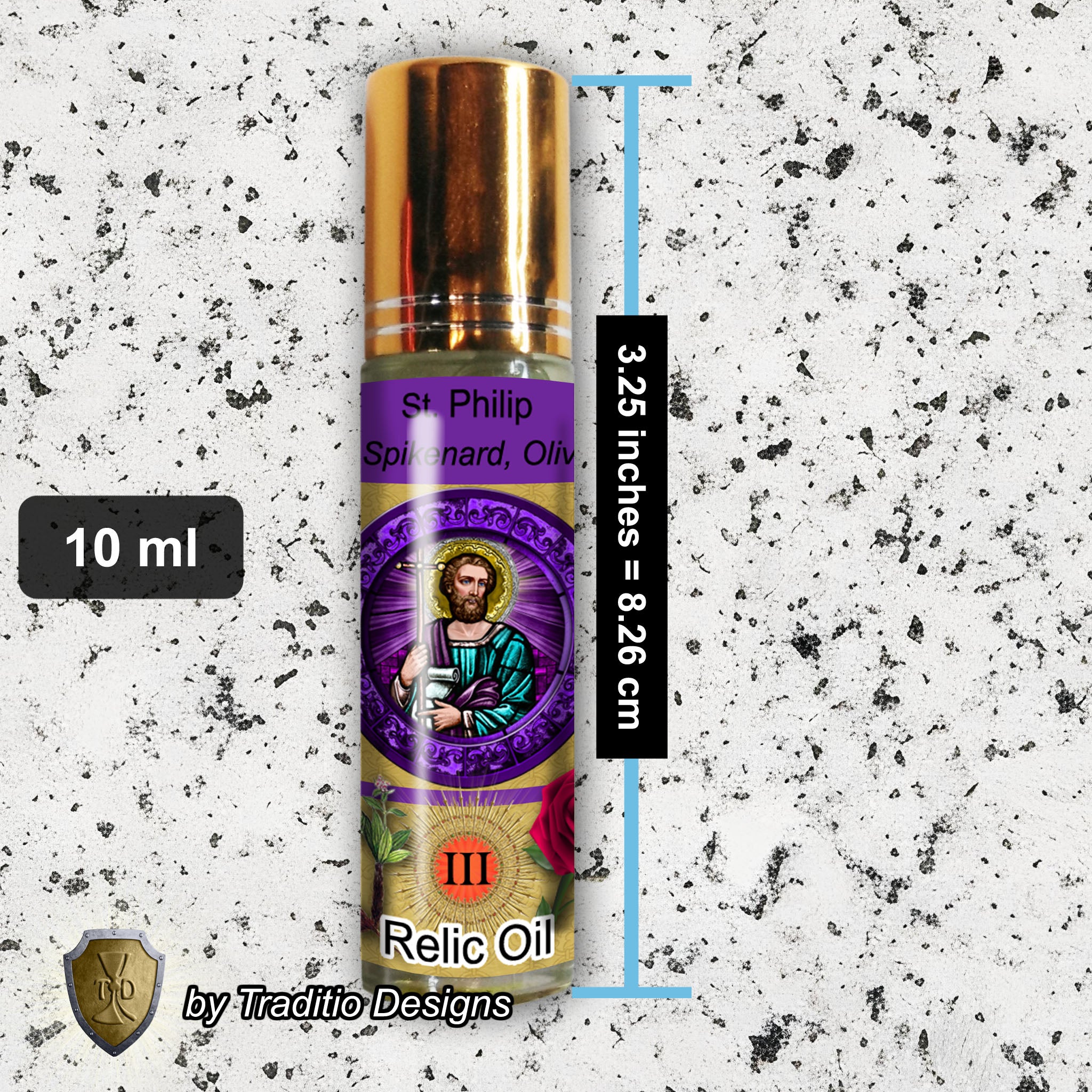 St. Philip the Apostle Relic Anointing Oil | Snake Bites, Blindness & Ankle Injury | Oil or Card Set