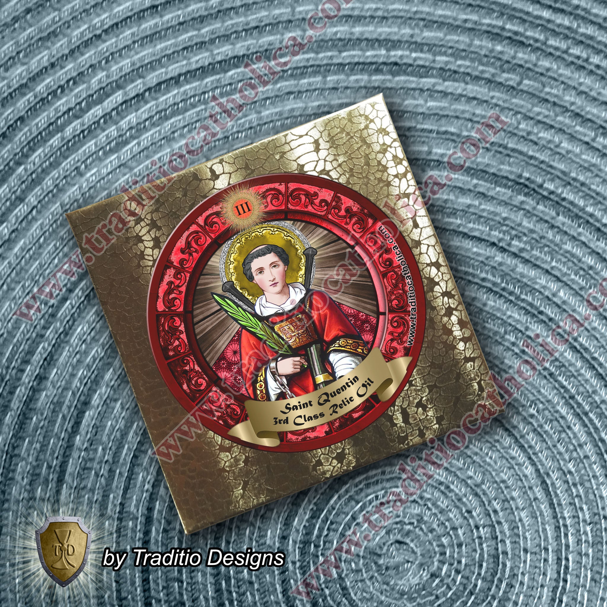 St. Quentin Relic Anointing Oil | Edema, Lung Illness & Successful Surgeries | Oil or Card Set