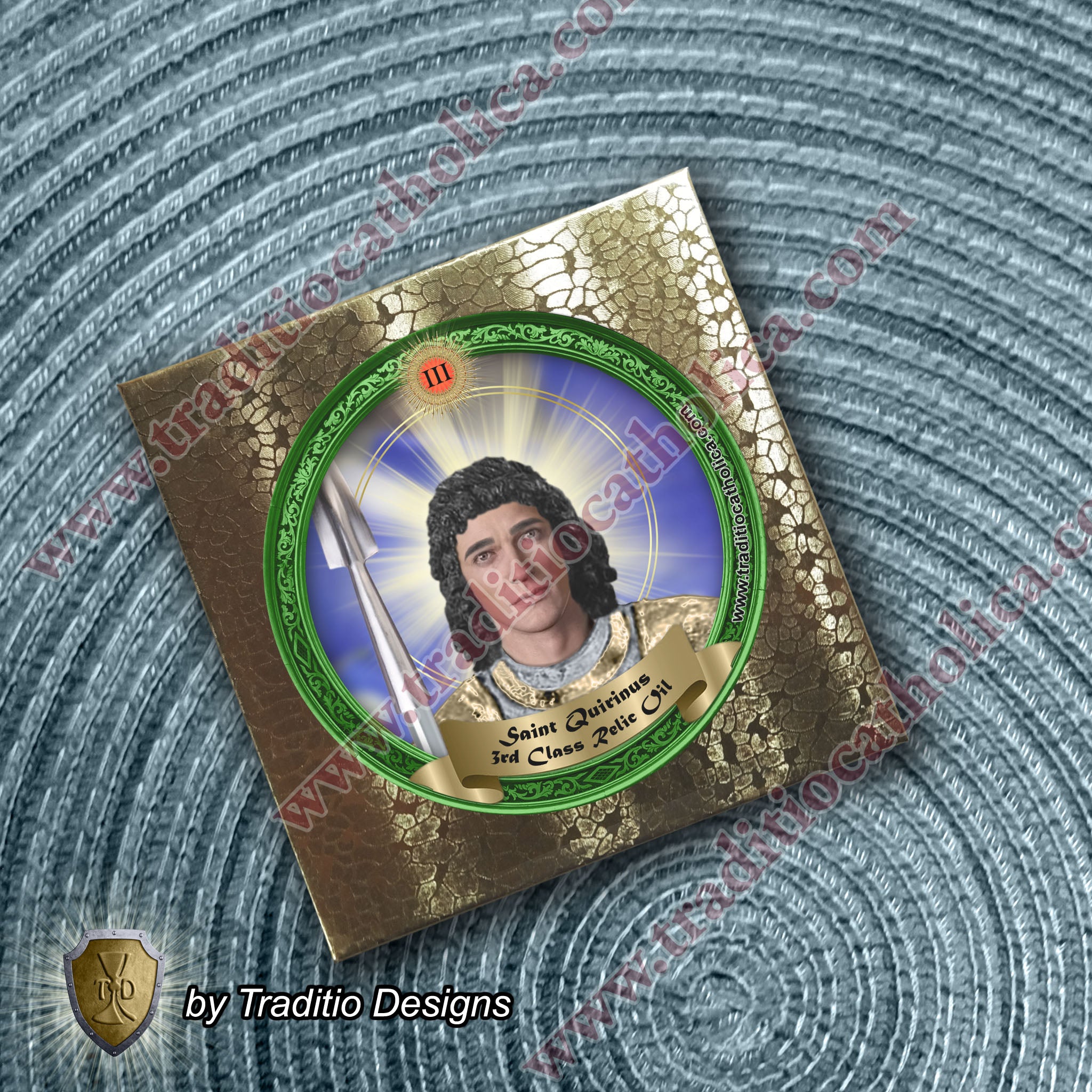 St. Quirinus of Neuss Relic Anointing Oil | Shingles, Bone Fractures & Leg Paralysis | Oil or Card Set