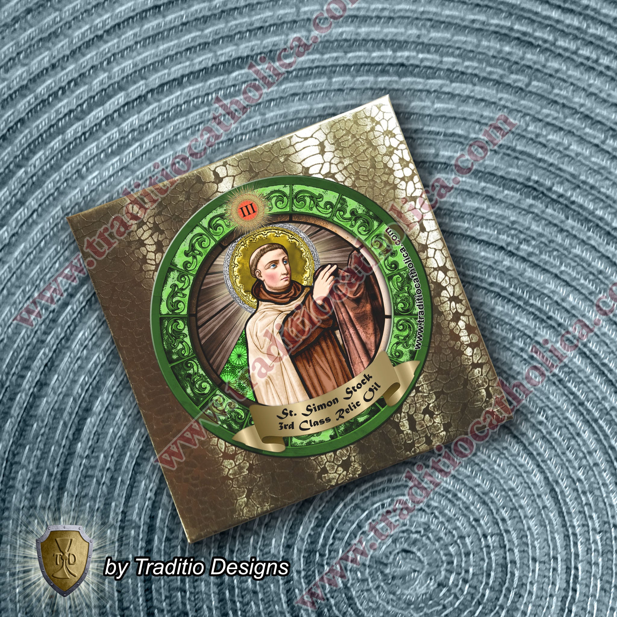 St. Simon Stock Relic Anointing Oil | Respiratory Health, Food Sensitivities & Vitality | Oil or Card Set