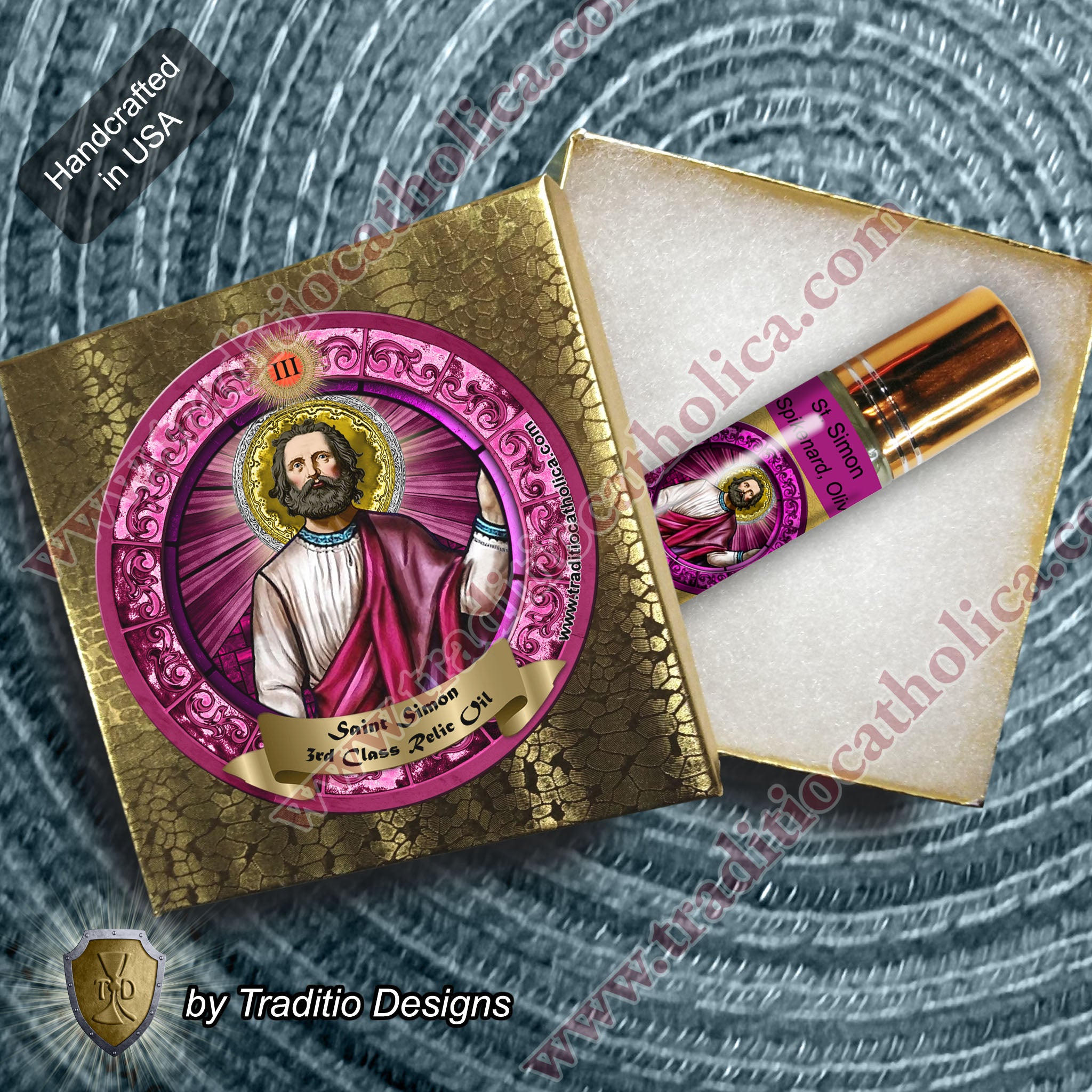 St. Simon the Apostle Relic Anointing Oil | Nerve Pain, Surgical Recovery & Snake Bites | Oil or Card Set