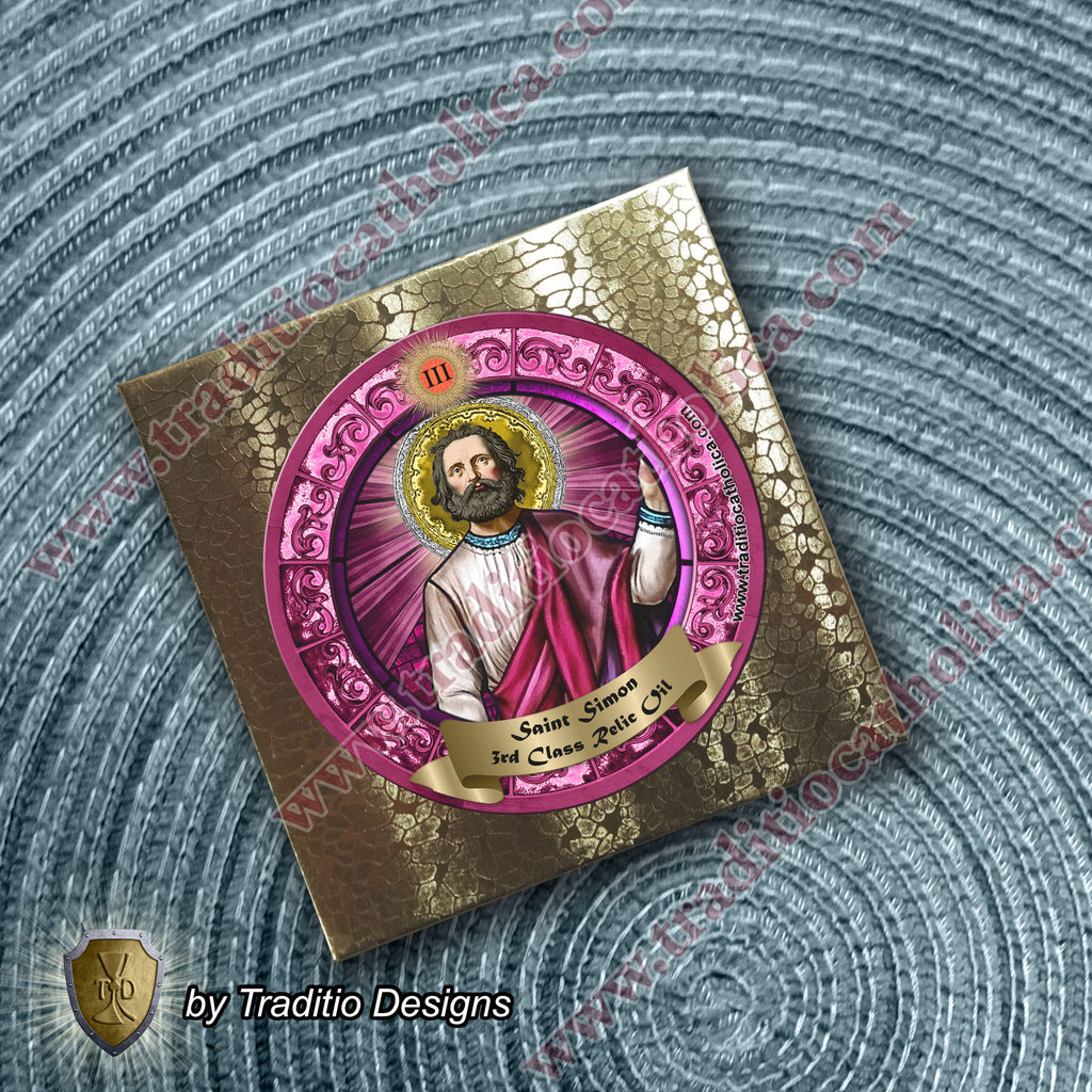 St. Simon the Apostle Relic Anointing Oil | Nerve Pain, Surgical Recovery & Snake Bites | Oil or Card Set