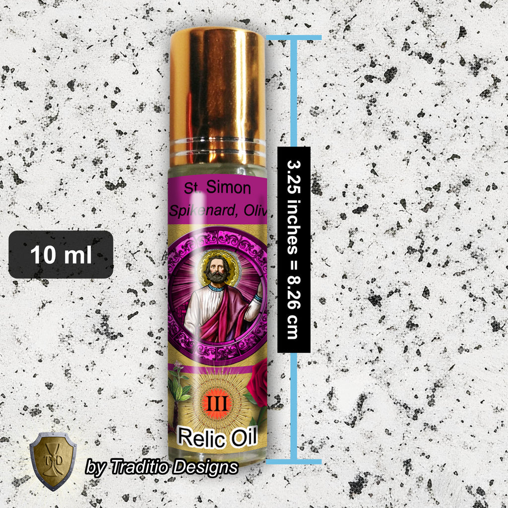 St. Simon the Apostle Relic Anointing Oil | Nerve Pain, Surgical Recovery & Snake Bites | Oil or Card Set