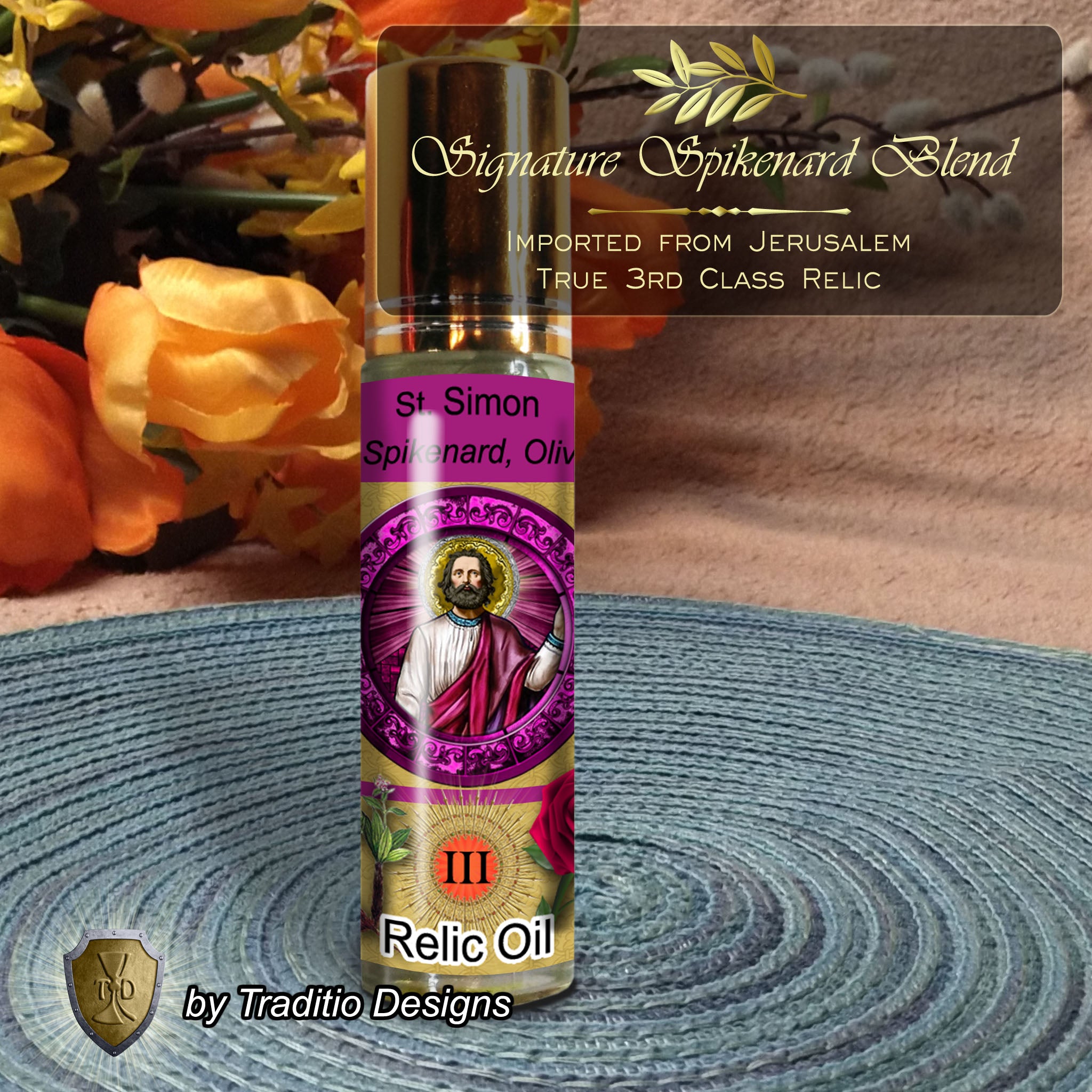St. Simon the Apostle Relic Anointing Oil | Nerve Pain, Surgical Recovery & Snake Bites | Oil or Card Set
