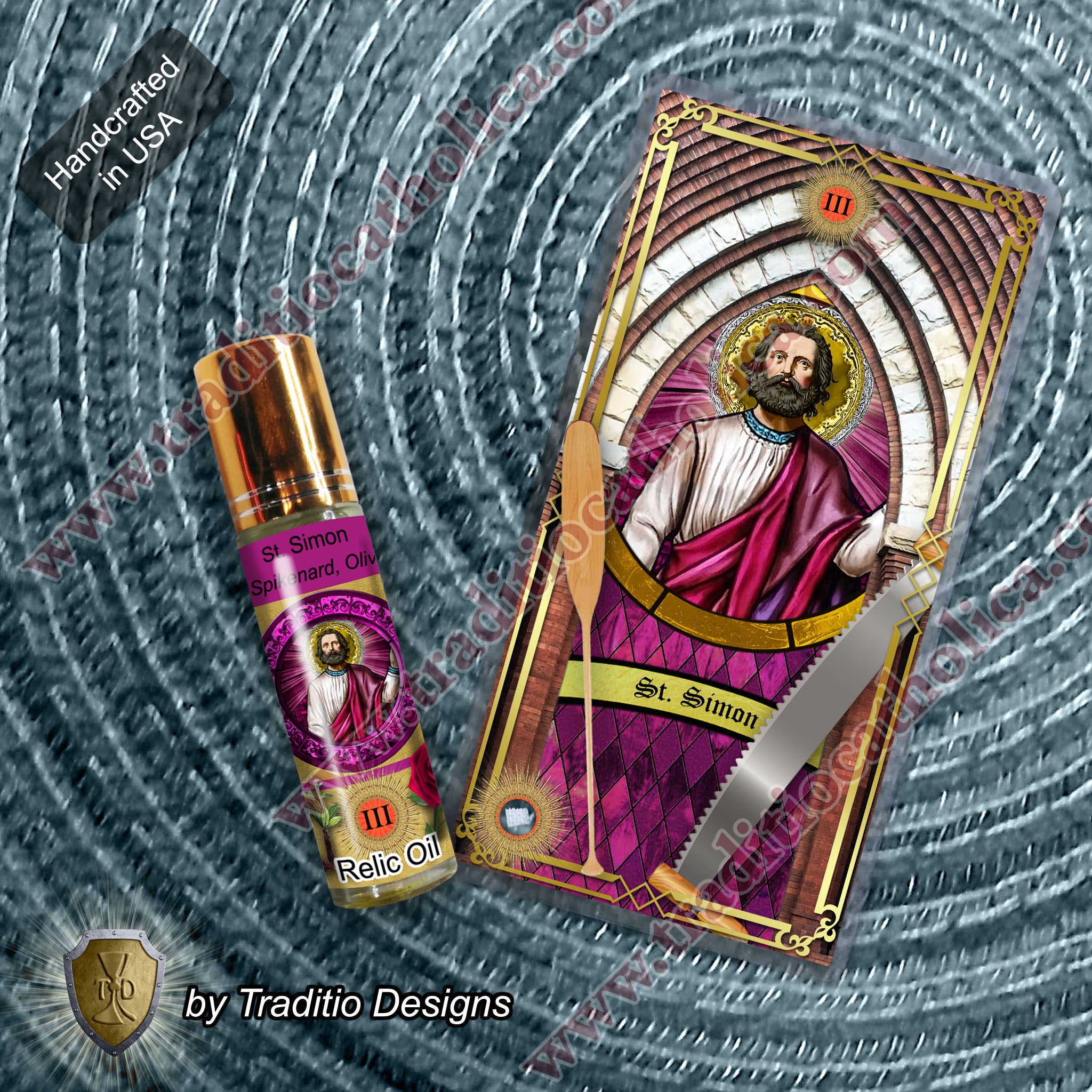 St. Simon the Apostle Relic Anointing Oil | Nerve Pain, Surgical Recovery & Snake Bites | Oil or Card Set