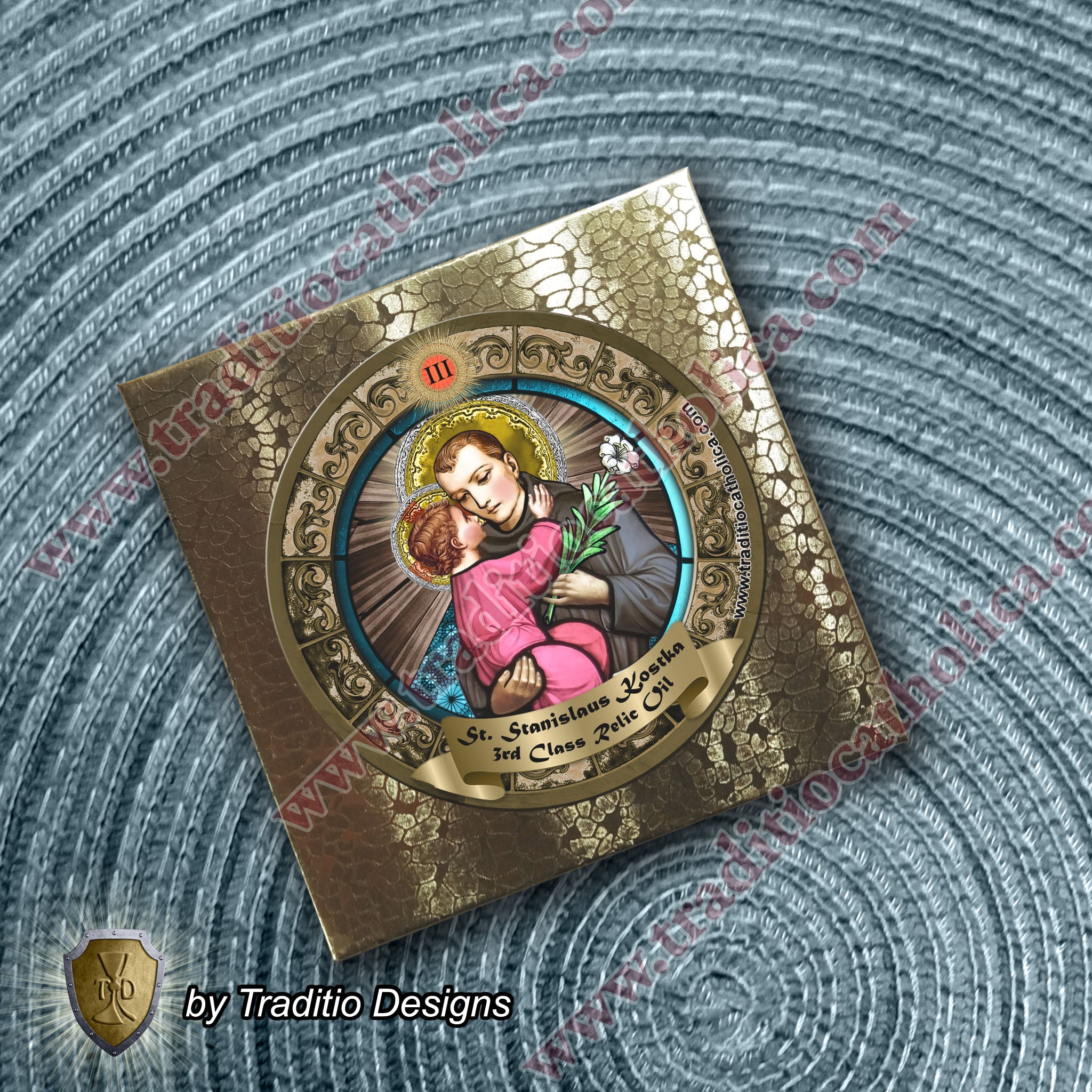St. Stanislaus Kostka Relic Anointing Oil | Broken Bones, Heart Palpitations & Fever | Oil or Card Set
