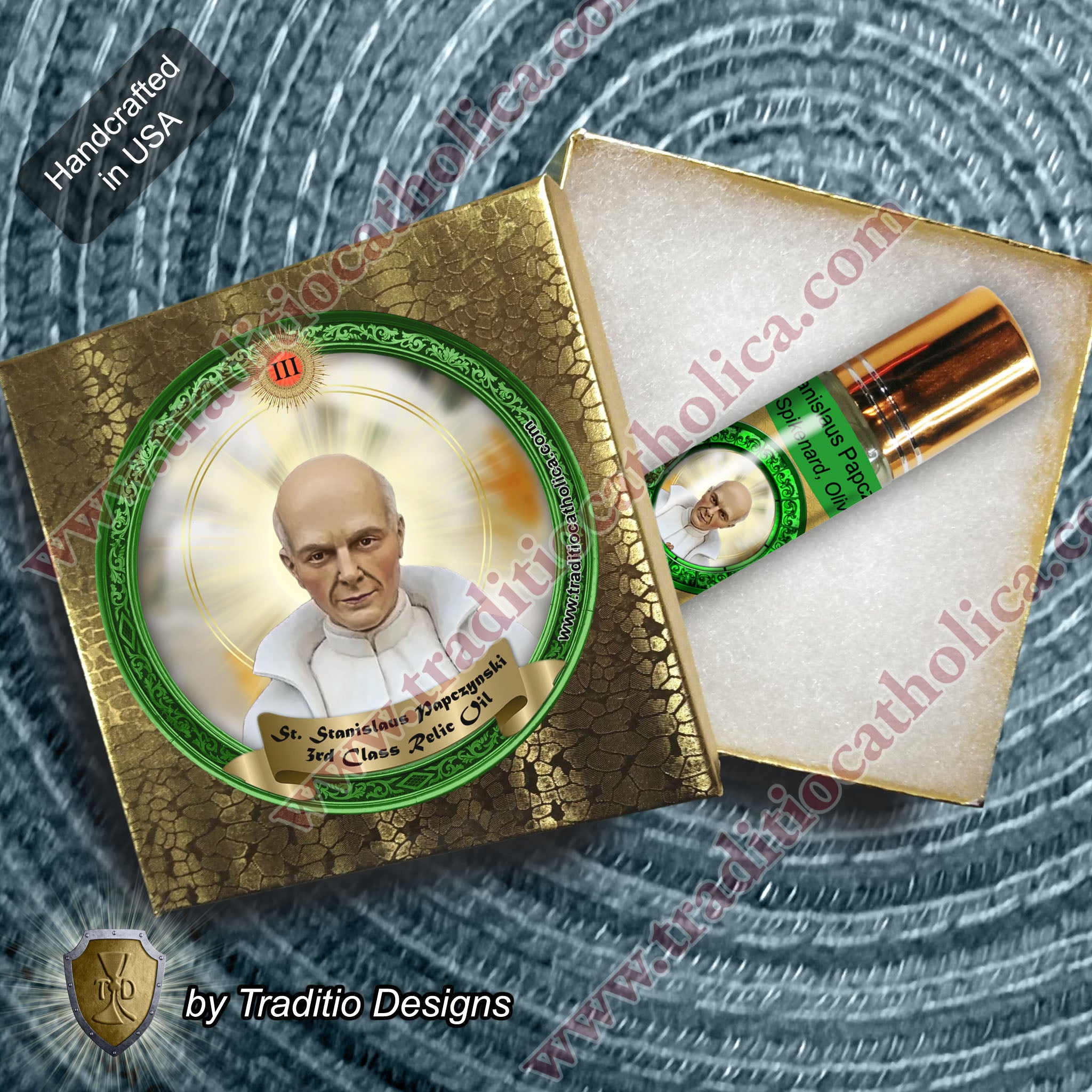 St. Stanislaus Papczynski Relic Anointing Oil | Unborn Protection & Learning Disabilities | Oil or Card Set