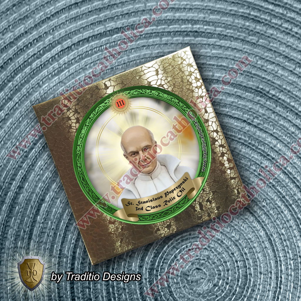 St. Stanislaus Papczynski Relic Anointing Oil | Unborn Protection & Learning Disabilities | Oil or Card Set