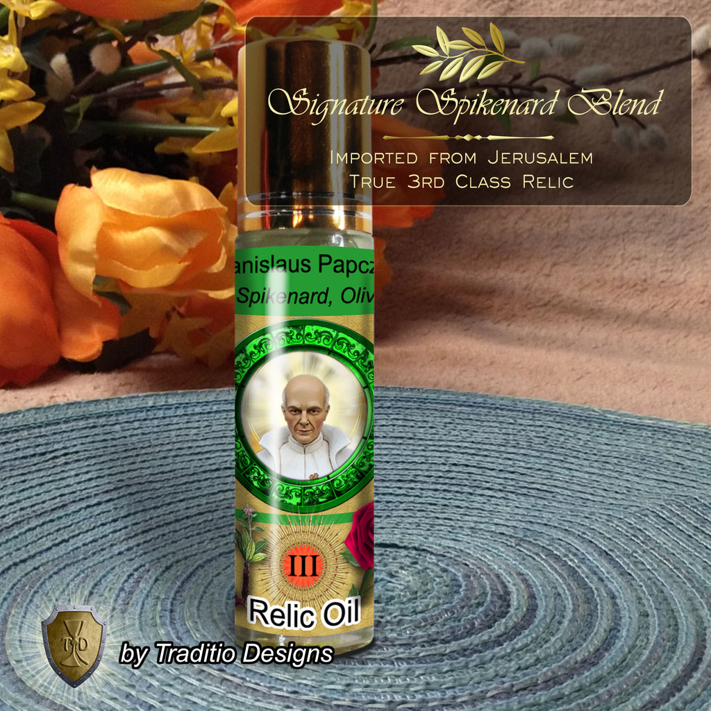 St. Stanislaus Papczynski Relic Anointing Oil | Unborn Protection & Learning Disabilities | Oil or Card Set