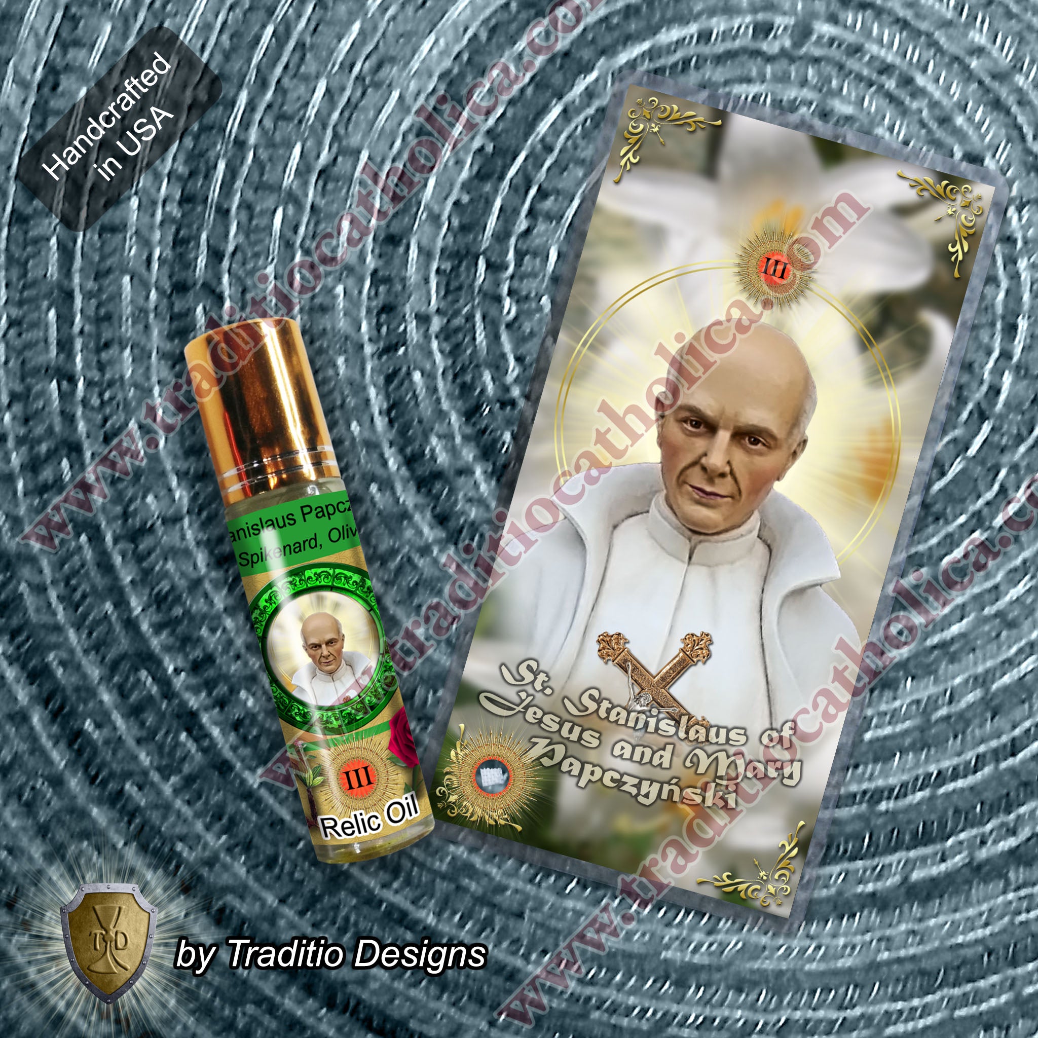 St. Stanislaus Papczynski Relic Anointing Oil | Unborn Protection & Learning Disabilities | Oil or Card Set