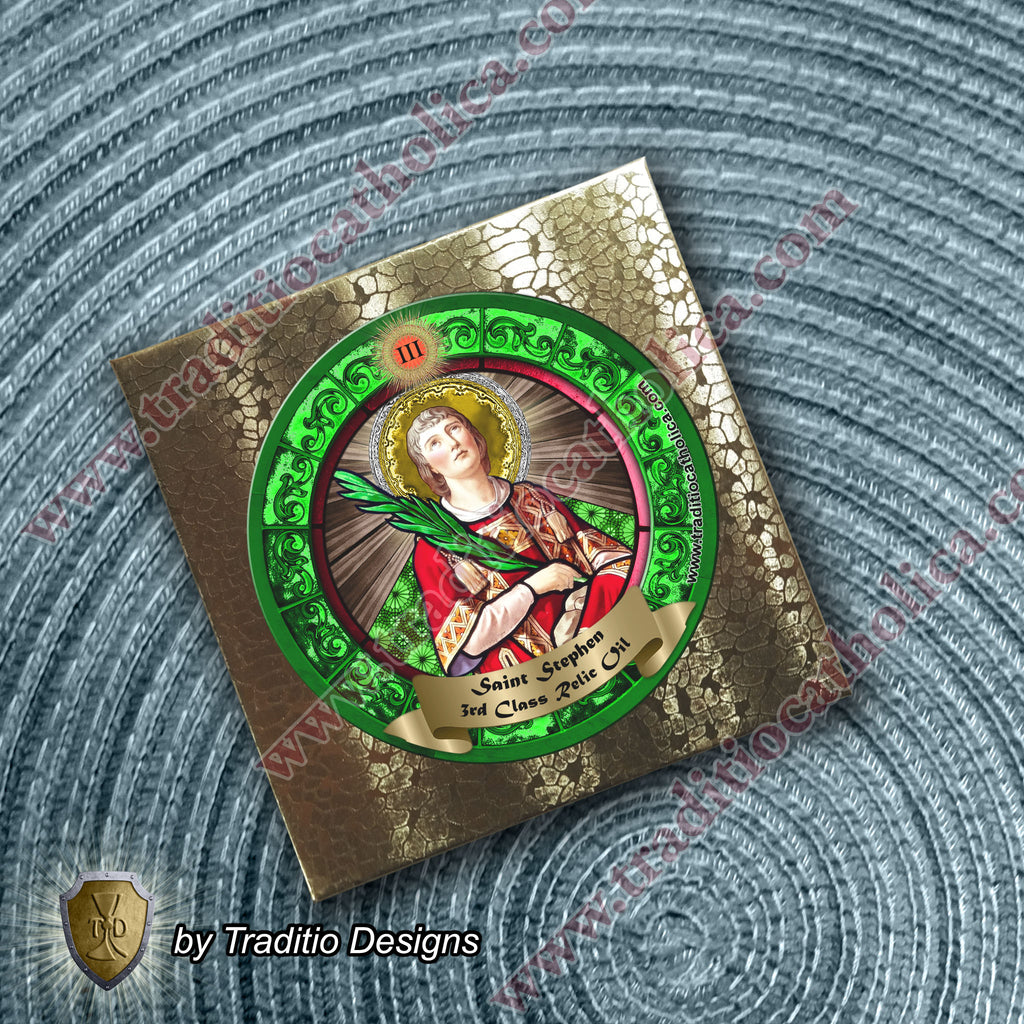 St. Stephen Relic Anointing Oil | Headaches, Bone Fractures & Epilepsy | Oil or Card Set