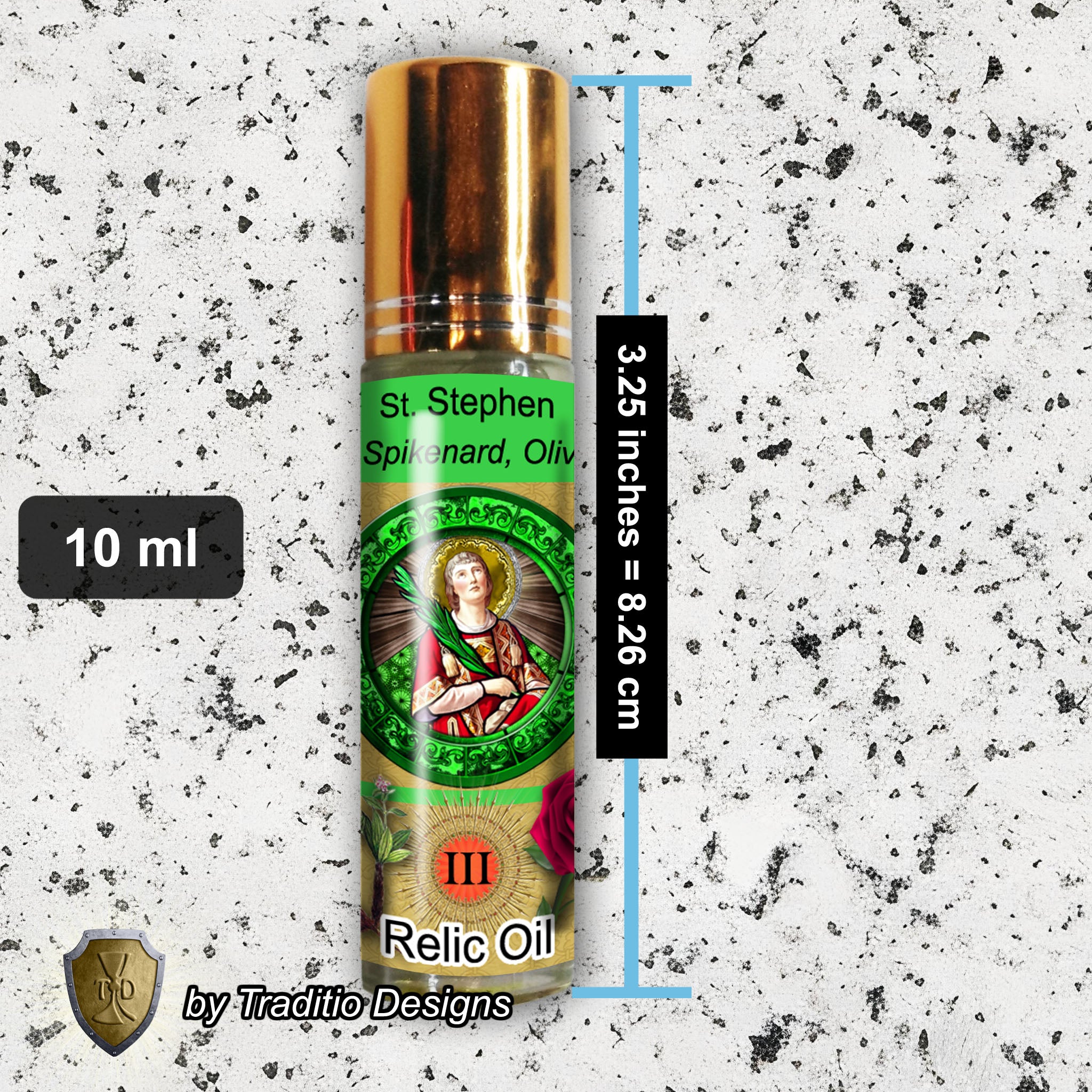 St. Stephen Relic Anointing Oil | Headaches, Bone Fractures & Epilepsy | Oil or Card Set