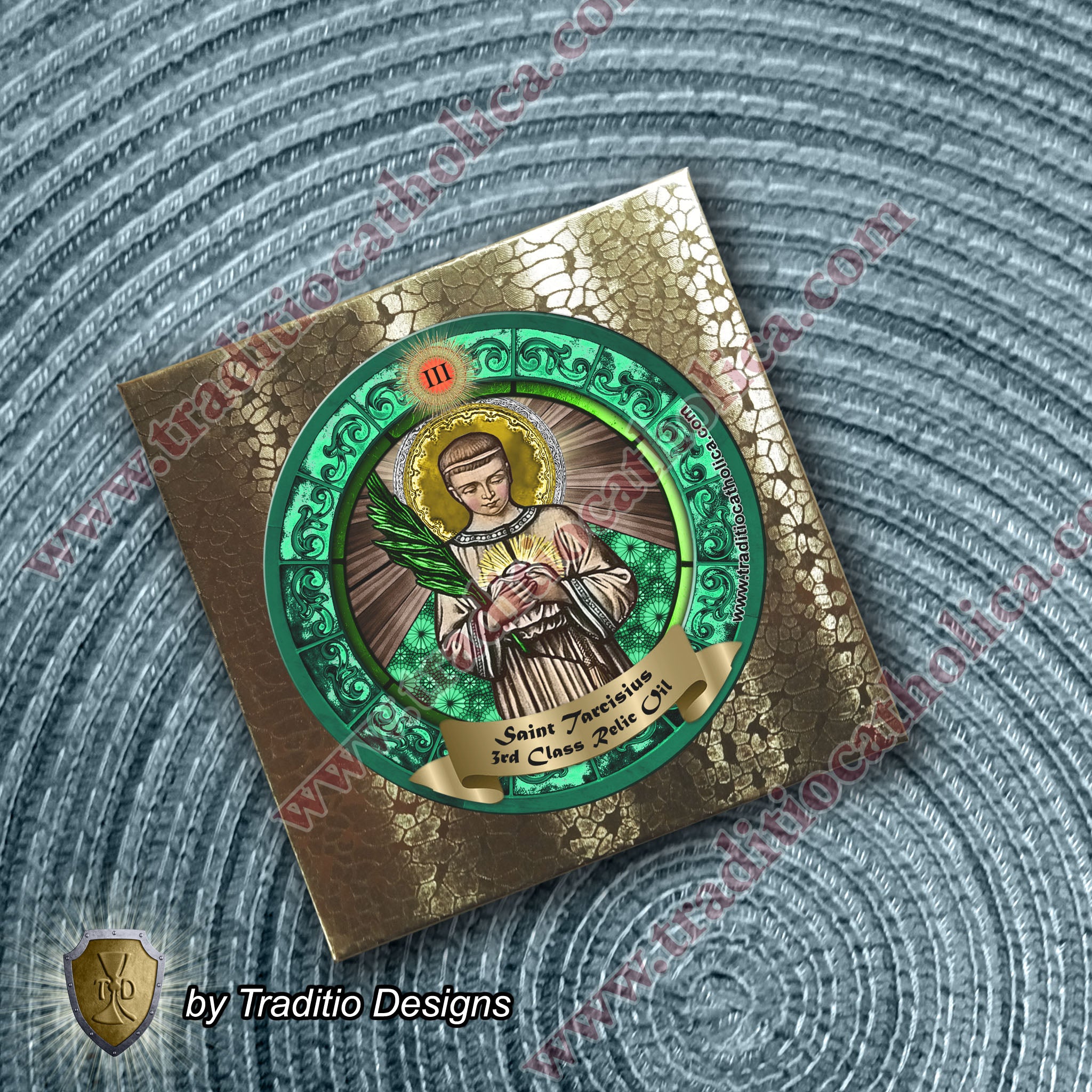 St. Tarcisius Relic Anointing Oil | Internal Bleeding, Heart & Lung Healing | Oil or Card Set