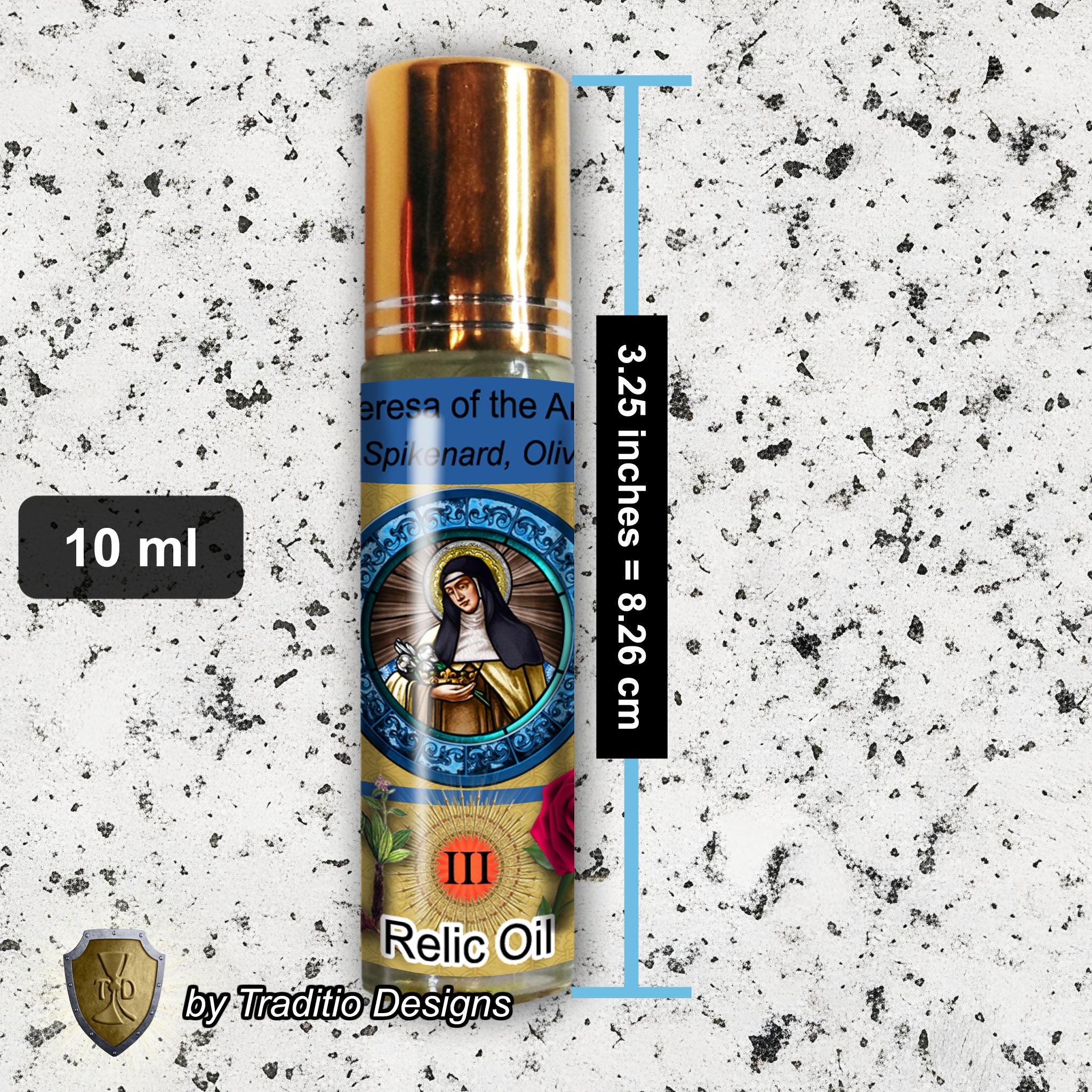 St. Teresa of the Andes Relic Anointing Oil | High Fever, Pulmonary Problems & Anger Issues | Oil or Card Set