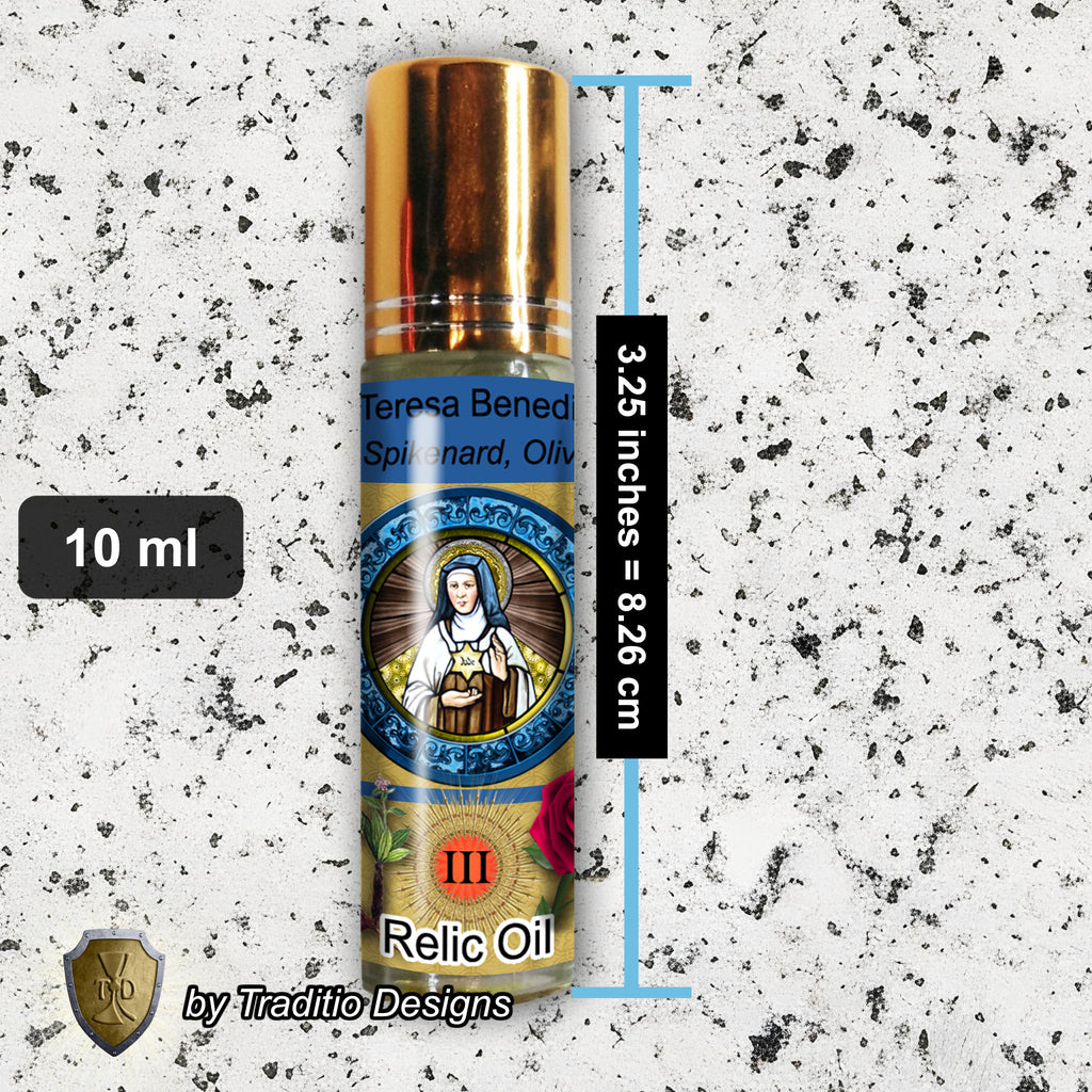 St. Teresa Benedicta of the Cross Relic Anointing Oil | Psychological Trauma & Intellectual Clarity | Oil or Card Set