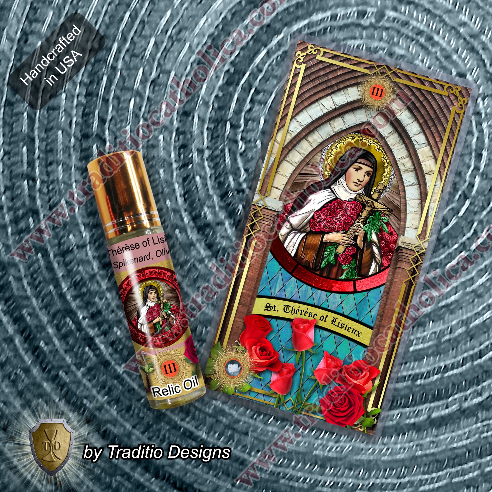 St. Thérèse of Lisieux Relic Anointing Oil | Tuberculosis, HIV & Childhood Illness | Oil or Card Set