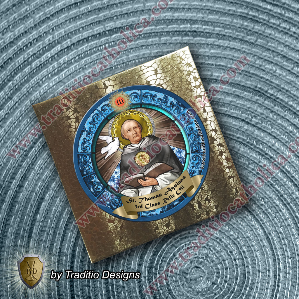 St. Thomas Aquinas Relic Anointing Oil | Learning Disabilities, Neurological Health & Digestion | Oil or Card Set