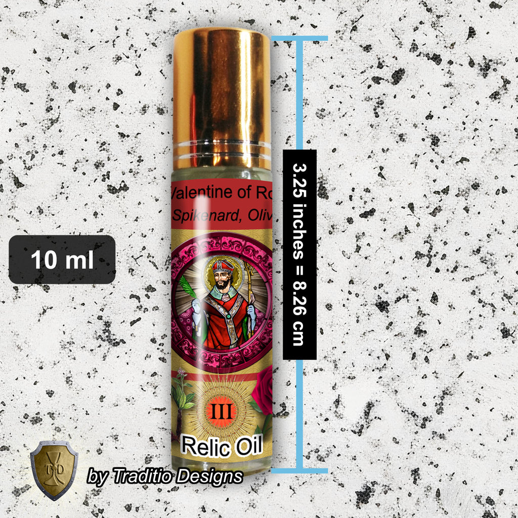 St. Valentine of Rome Relic Anointing Oil | Epilepsy, Fainting & Fertility | Oil or Card Set