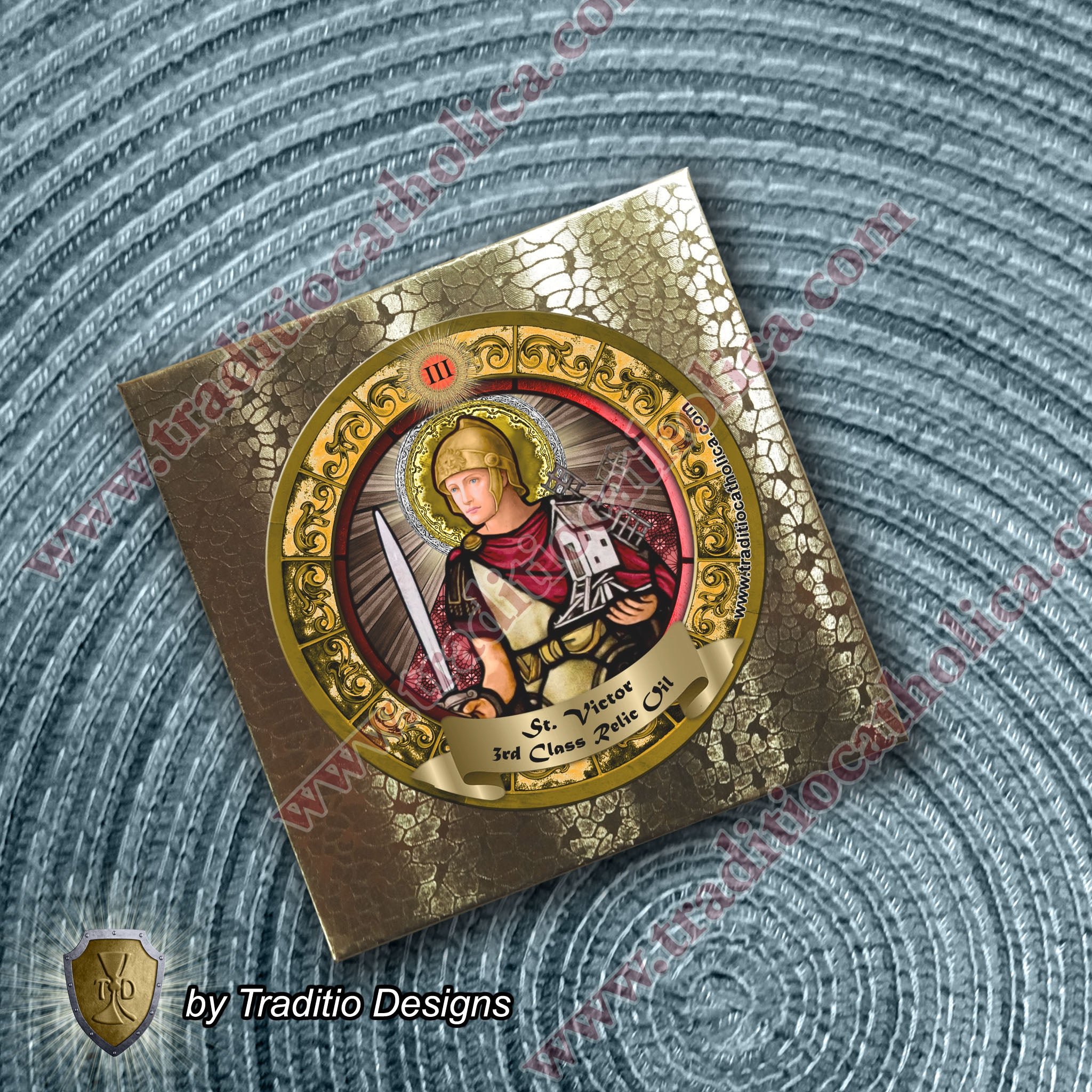 St. Victor of Marseilles Relic Anointing Oil | Sick Children, Foot & Ankle Injury & Bone Trauma | Oil or Card Set