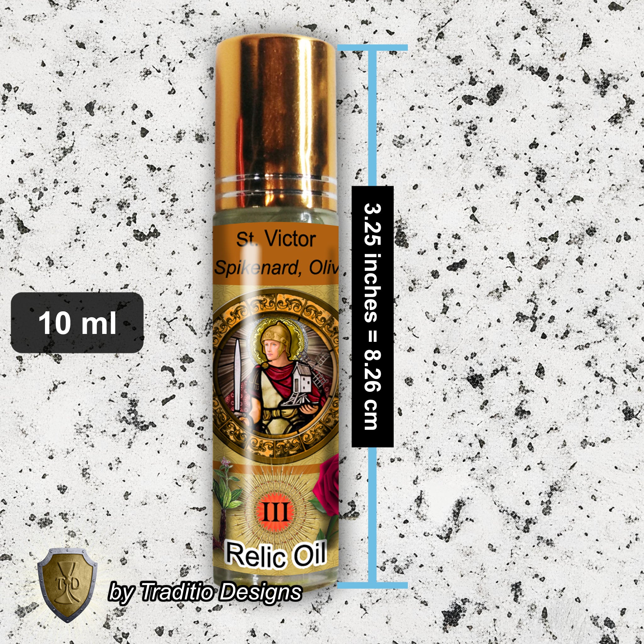 St. Victor of Marseilles Relic Anointing Oil | Sick Children, Foot & Ankle Injury & Bone Trauma | Oil or Card Set