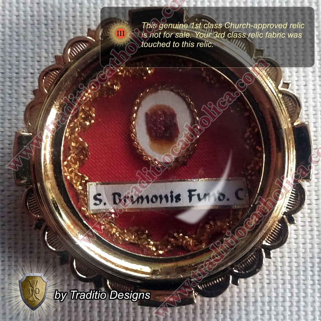 St. Bruno | Spiritual Oppression, Peace of Mind & Sensory Healing | Catholic holy relic card | 3rd Class Relic