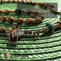 Most Chaste Heart of Joseph Limited Edition Classic Relic Rosary | 18K Gold & Bethlehem Olive Wood | Protection of Families & Provision | Emerald Green Jade | 3rd Class Relic