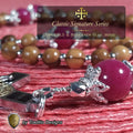 Bl. Fulton J. Sheen Limited Edition Classic Rosary | Infant Health, Heart Relief & Broadcasters | 18K Gold & Onyx Black Gold | Bethlehem Olive Wood & Red Jade