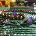 St. Padre Pio Limited Edition Classic Relic Rosary | 18K Gold & Bethlehem Olive Wood | Physical & Mental Healing, Stress Relief & Confessors | Natural Amethyst | 3rd Class Relic