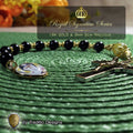 St. Charbel Limited Edition Royal Decade Relic Rosary | General Healing, Miraculous Intercession & Lebanon | 18K Gold | Rainbow Black Obsidian & Yellow Agate | 3rd Class Relic