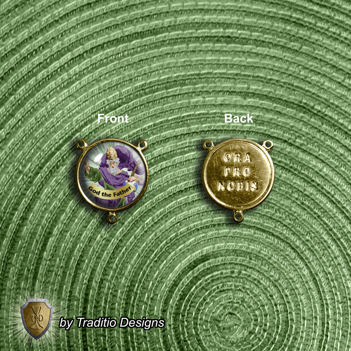 God the Father Limited Edition Majestic Rosary | Creation, Divine Protection, Paternal Care & Provision | 18K Gold | Korean Green Jade & Amethyst