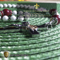 Divine Mercy Limited Edition Majestic Relic Rosary | 18K Gold Plated Accent | Divine Mercy Chaplet, Trust & Spiritual Healing | White Alabaster & Ruby Red Jade | 3rd Class Relic