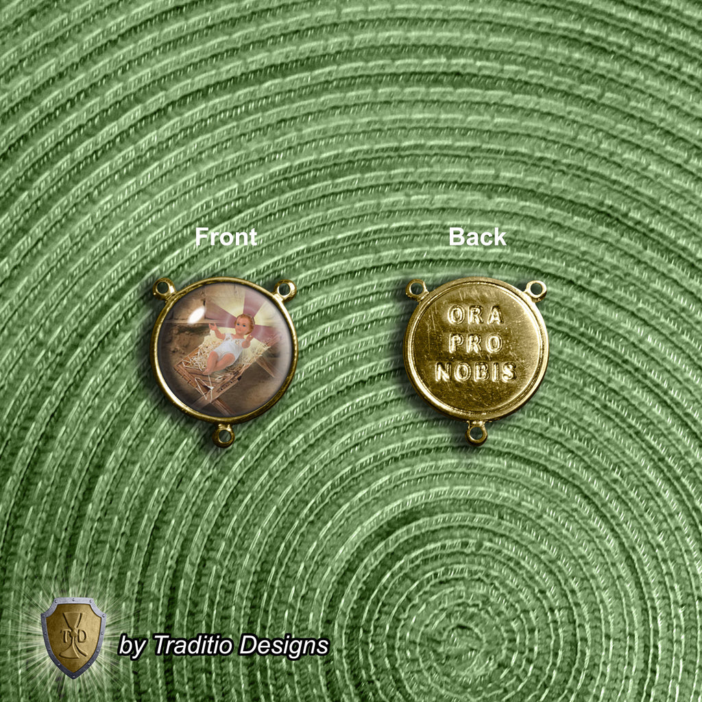 Nativity Majestic Limited Edition Rosary | 18K Gold Plated | Incarnation, Family Peace & Hope | Red & Green Jade & White Alabaster