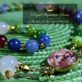 Holy Family Limited Edition Royal Relic Rosary | 18K Gold Hardware | Protection, Domestic Peace & Divine Guidance | Red Jade, Blue Aventurine & Green Fire Agate | 3rd Class Relic