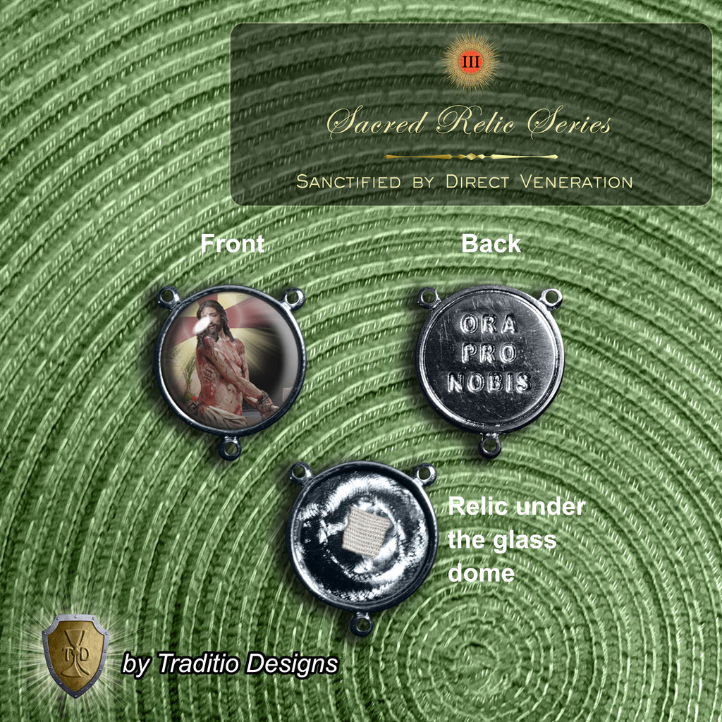 Scourging of Jesus Limited Edition Royal Relic Rosary | 18K Gold Plated | Physical & Spiritual Healing, Strength & Salvation | Picture Jasper & Imperial Jasper | 3rd Class Relic
