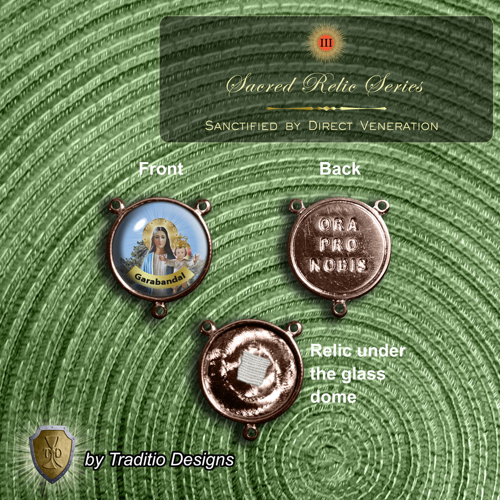 Our Lady of Garabandal Limited Edition Royal Relic Rosary | 18K Rose Gold Plated | Warning, Miracle & Spiritual Renewal | Natural Pearl & Tiger's Eye | 3rd Class Relic