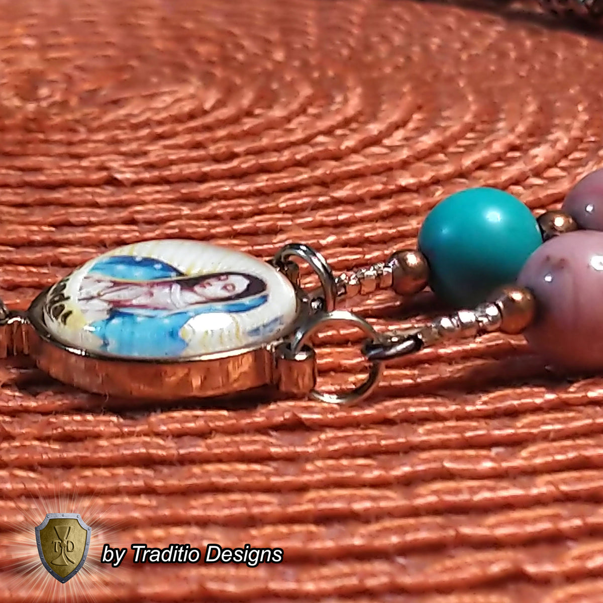 Our Lady of Guadalupe Limited Edition Royal Relic Rosary | 18K Rose Gold | Unborn Protection, Pregnancy & Family Miracles | Turquoise & Rhodochrosite | 3rd Class Relic