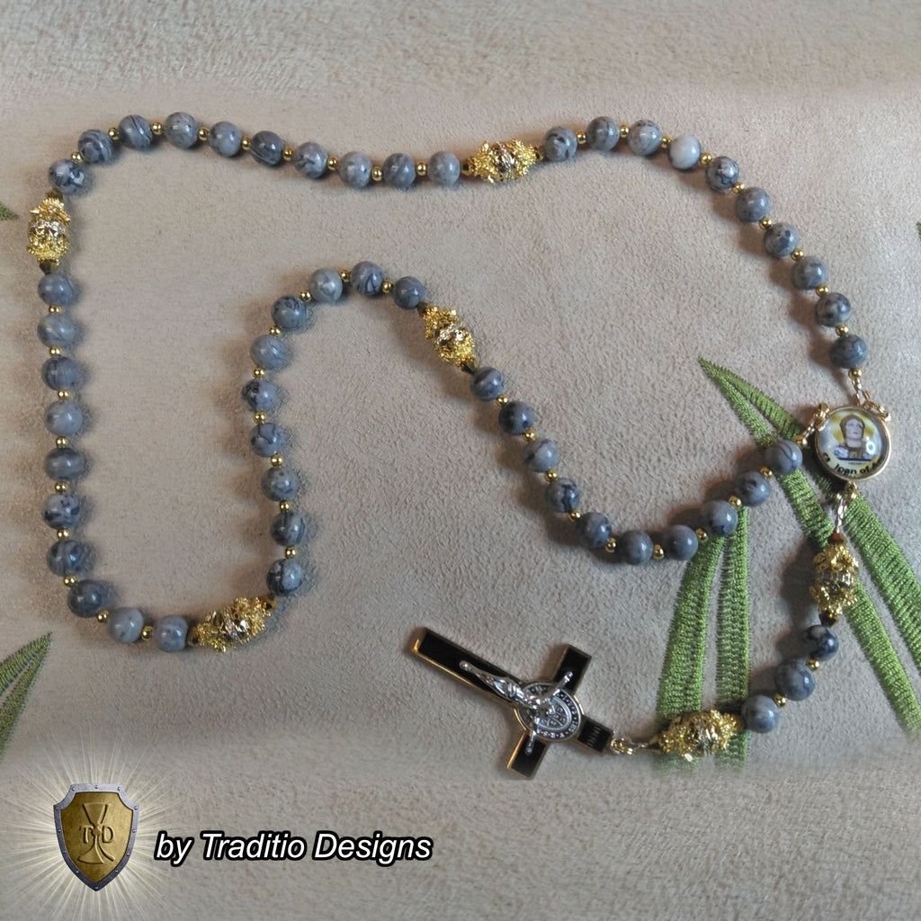 St. Joan of Arc Royal Rosary | Limited Edition | 18K Gold Plated & Semi-precious Stones