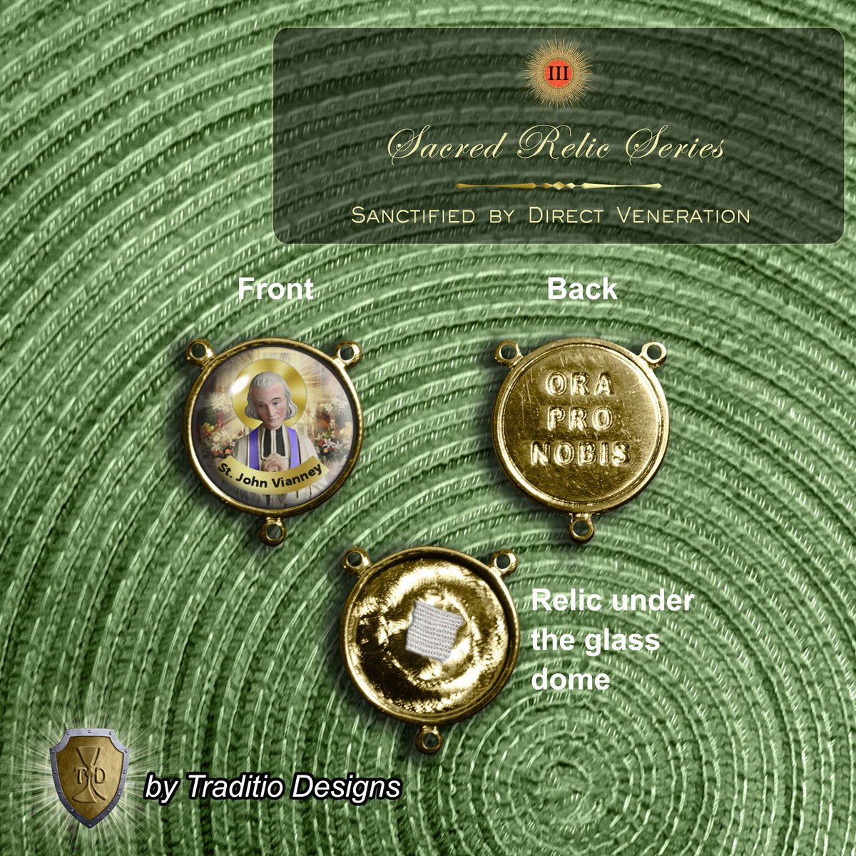 St. John Vianney Limited Edition Royal Relic Rosary | 18K Gold | Exhaustion, Mental Stress & Spiritual Affliction | Purple Emperor Jasper & Dogtooth Amethyst | 3rd Class Relic