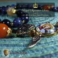 St. Michael the Archangel Limited Edition Royal Rosary | 18K Gold | Defend Us in Battle & Divine Protection | Sodalite & Red Stripe Carnelian
