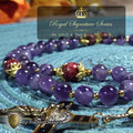 St. Augustine Limited Edition Royal Relic Rosary | 18K Gold & Onyx Black Gold | Sore Eyes, Sore Throats & Recovery from Vice | Amethyst & Emperor Jasper | 3rd Class Relic