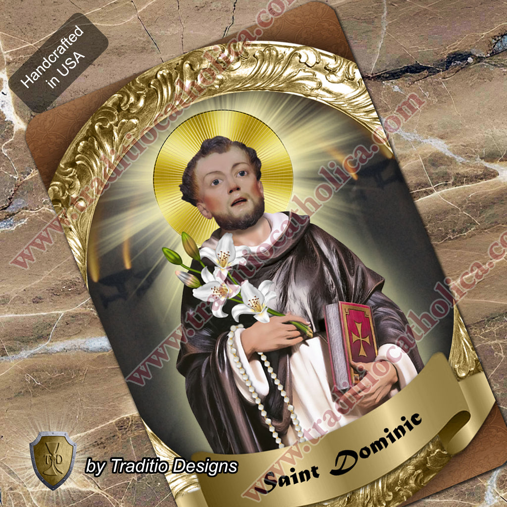 St. Dominic Collectible Vinyl Sticker | Statue Art Edition | Waterproof & UV Protected | 2x3 Inch