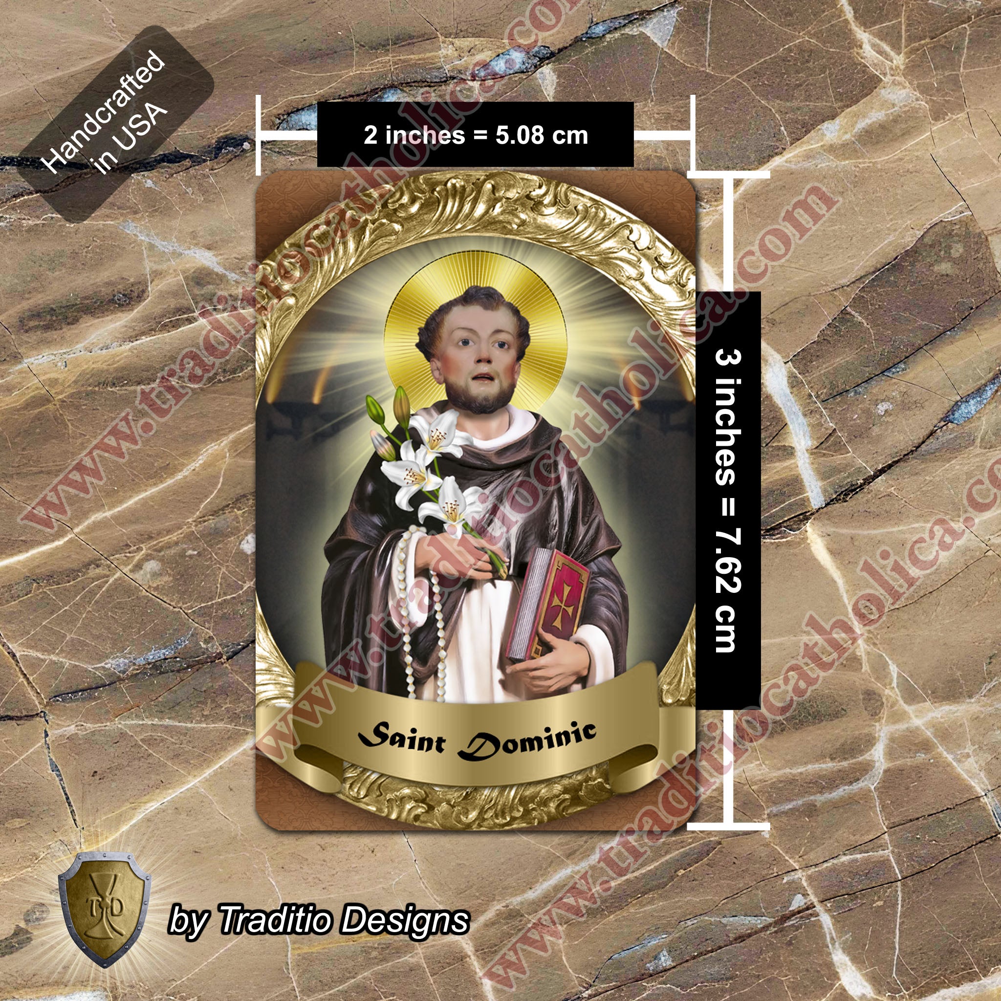 St. Dominic Collectible Vinyl Sticker | Statue Art Edition | Waterproof & UV Protected | 2x3 Inch