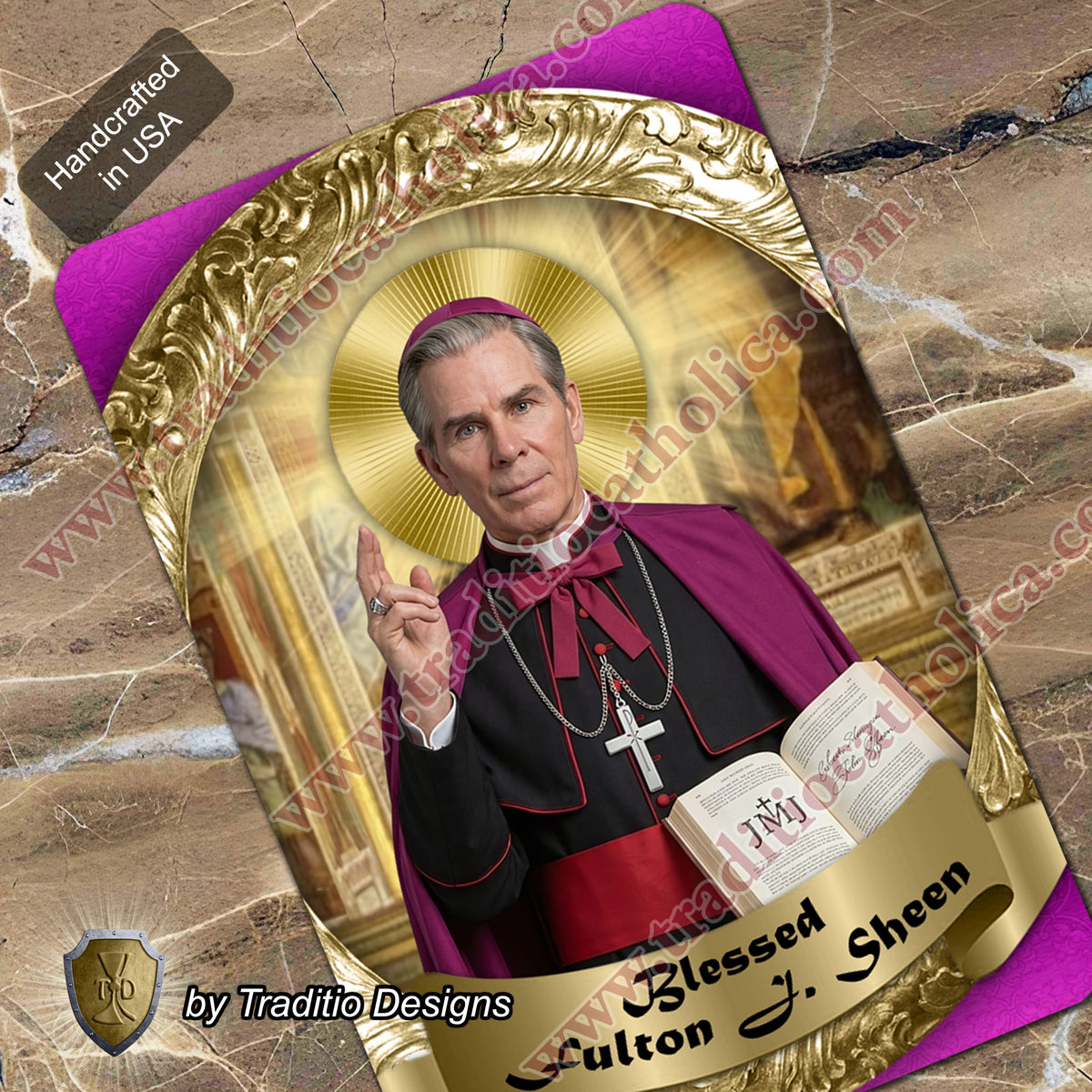 Bl. Fulton J. Sheen Collectible Vinyl Sticker | Realistic Edition | Waterproof & UV Protected | 2x3 Inch