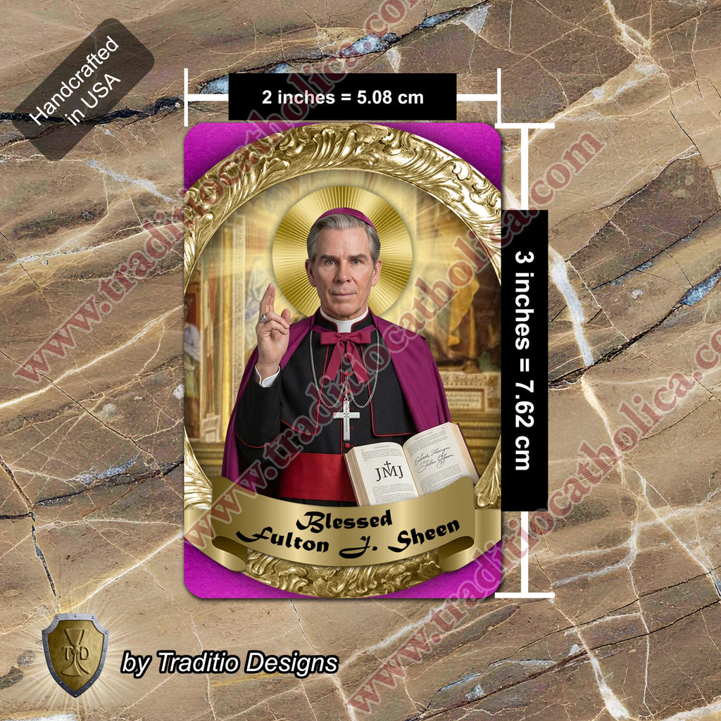 Bl. Fulton J. Sheen Collectible Vinyl Sticker | Realistic Edition | Waterproof & UV Protected | 2x3 Inch