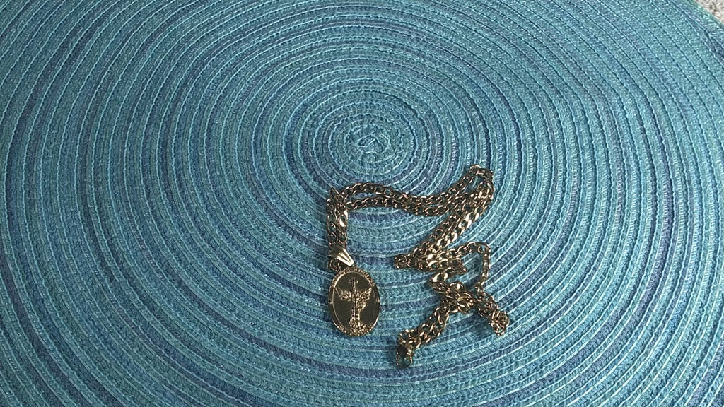 The St. Michael Medal 18K Gold Plated Pendant | The Battle | Traditio Designs Exclusive