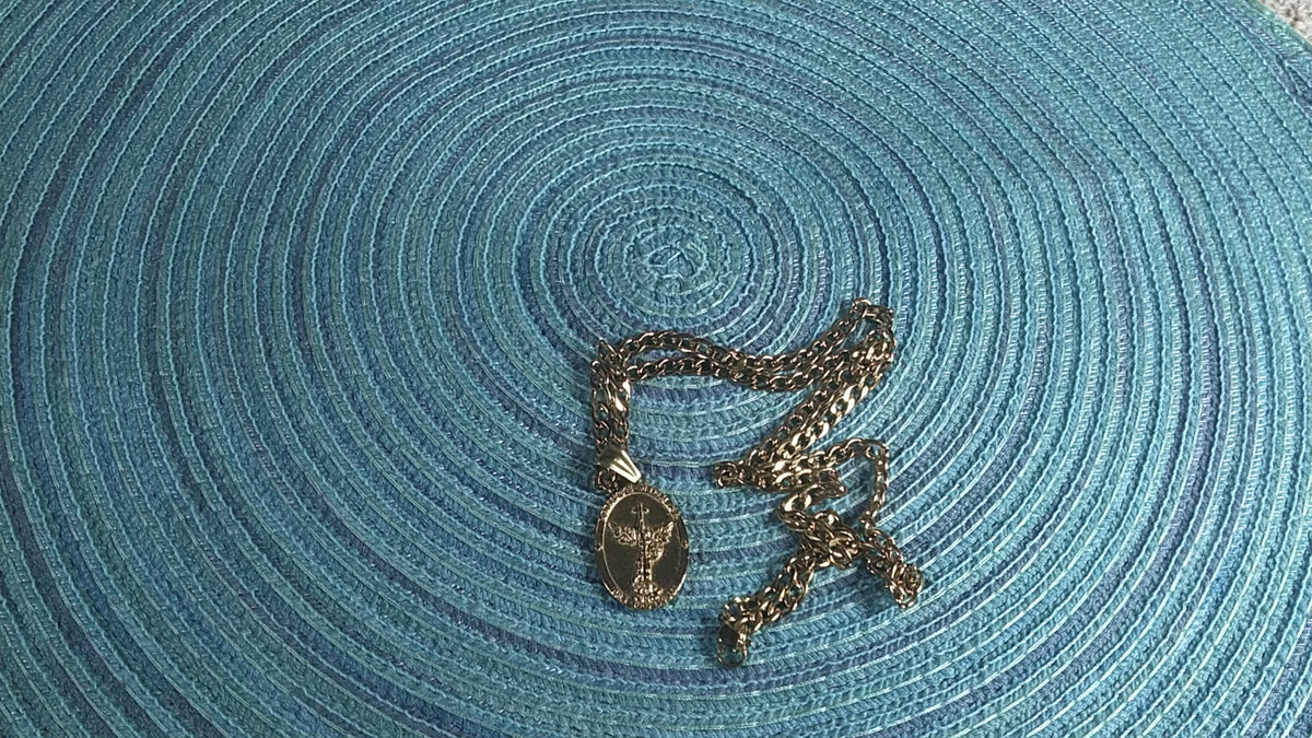 The St. Michael Medal 18K Gold Plated Pendant | The Battle | Traditio Designs Exclusive