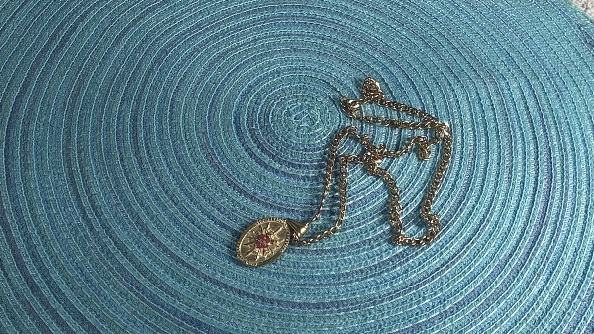 The Two Hearts Medal 18K Gold Plated Pendant | The Stronghold | Traditio Designs Exclusive