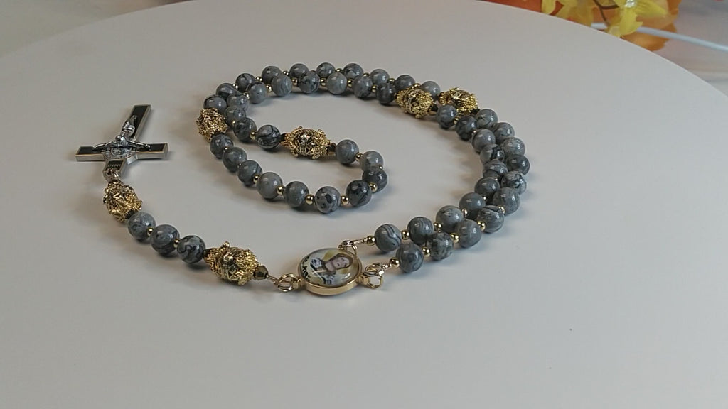 St. Joan of Arc Royal Rosary | Limited Edition | 18K Gold Plated & Semi-precious Stones